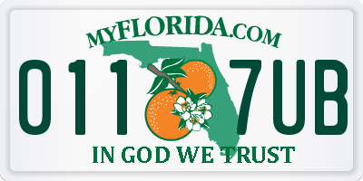 FL license plate 0117UB