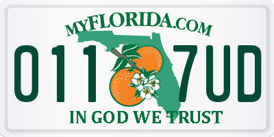 FL license plate 0117UD