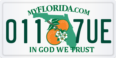 FL license plate 0117UE