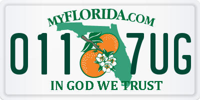 FL license plate 0117UG