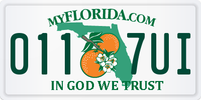 FL license plate 0117UI