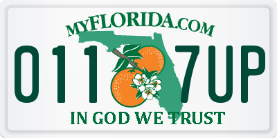 FL license plate 0117UP