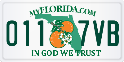 FL license plate 0117VB