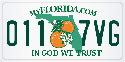 FL license plate 0117VG