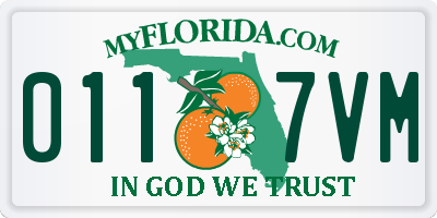 FL license plate 0117VM