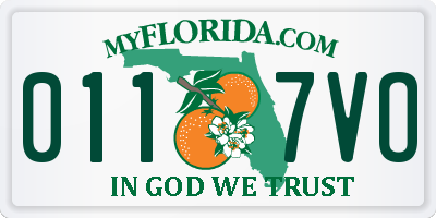 FL license plate 0117VO