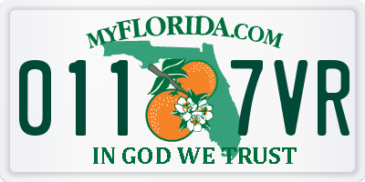 FL license plate 0117VR