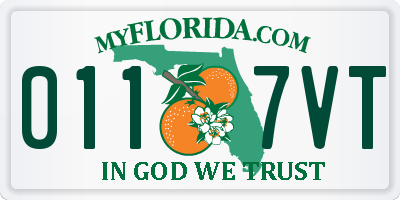 FL license plate 0117VT