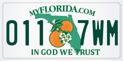 FL license plate 0117WM