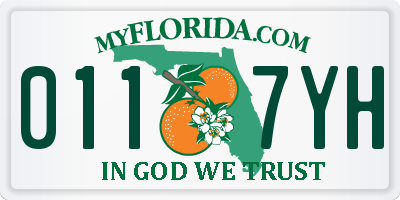 FL license plate 0117YH