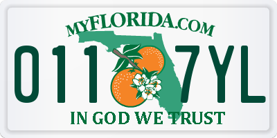 FL license plate 0117YL