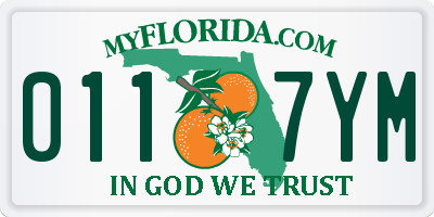 FL license plate 0117YM