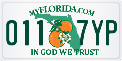 FL license plate 0117YP