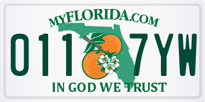 FL license plate 0117YW