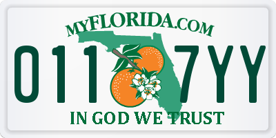 FL license plate 0117YY