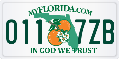 FL license plate 0117ZB