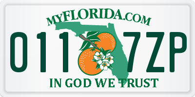 FL license plate 0117ZP