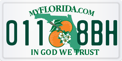 FL license plate 0118BH