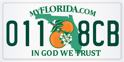 FL license plate 0118CB