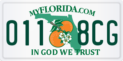 FL license plate 0118CG