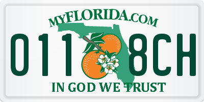 FL license plate 0118CH