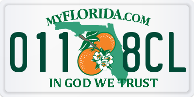 FL license plate 0118CL