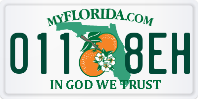 FL license plate 0118EH
