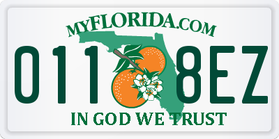 FL license plate 0118EZ