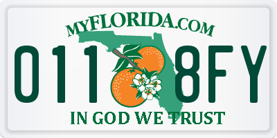 FL license plate 0118FY
