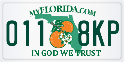 FL license plate 0118KP