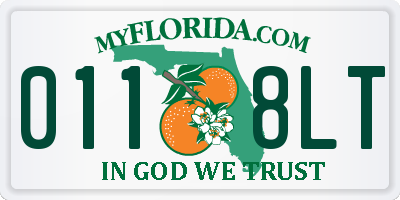 FL license plate 0118LT