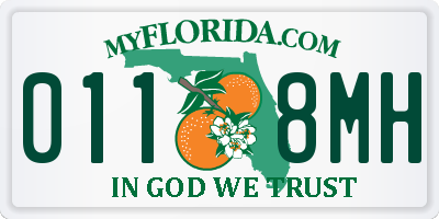 FL license plate 0118MH