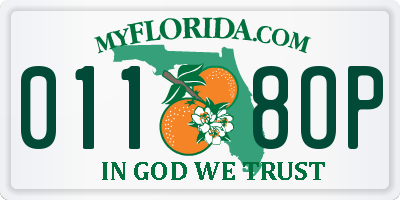 FL license plate 0118OP