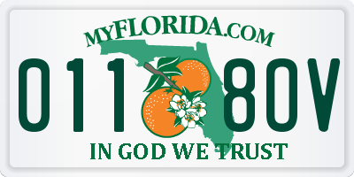 FL license plate 0118OV