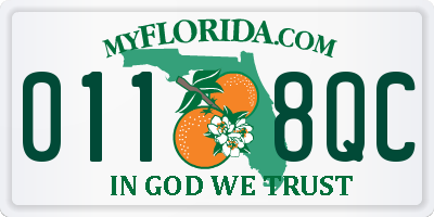FL license plate 0118QC