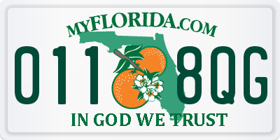 FL license plate 0118QG
