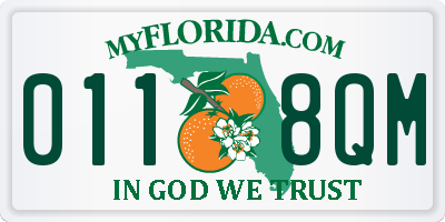 FL license plate 0118QM