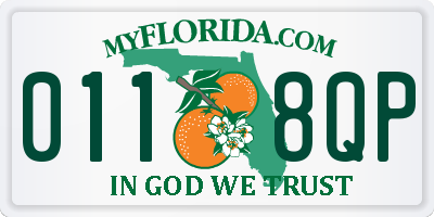 FL license plate 0118QP