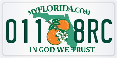 FL license plate 0118RC