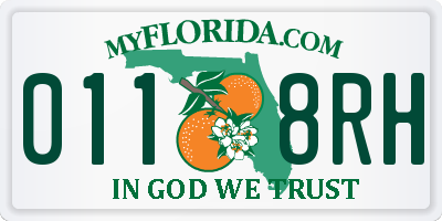 FL license plate 0118RH