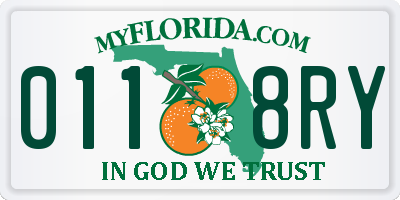 FL license plate 0118RY