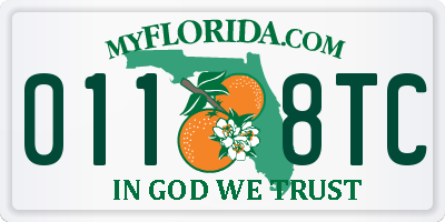 FL license plate 0118TC
