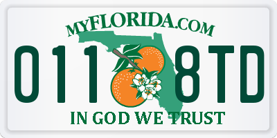 FL license plate 0118TD