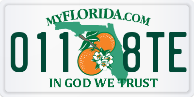 FL license plate 0118TE