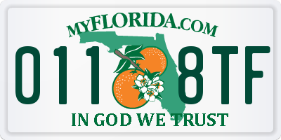 FL license plate 0118TF