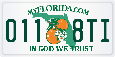 FL license plate 0118TI