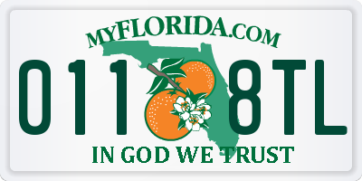 FL license plate 0118TL