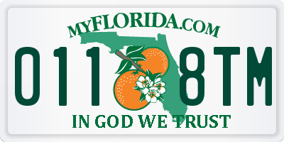 FL license plate 0118TM