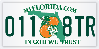FL license plate 0118TR