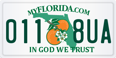 FL license plate 0118UA
